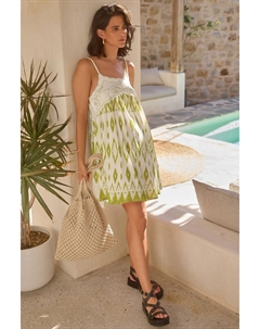 Мини-Платье с вышивкой, белый Next