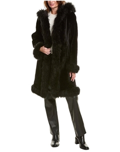 Двусторонняя парка из овчины, черный Gorski