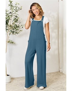 Полноразмерный комбинезон с широкими лямками и карманами, цвет french blue Fashnzfab