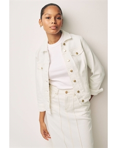 Джинсовая куртка открывающая грудь, белый Next