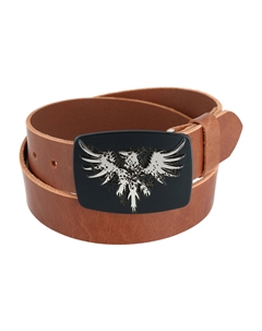 Мужской кожаный ремень с пряжкой Phoenix (комплект из 2 пряжек), цвет tan Ctm