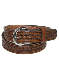 Мужской кожаный ремень в стиле вестерн со съемной пряжкой, коричневый Ctm
