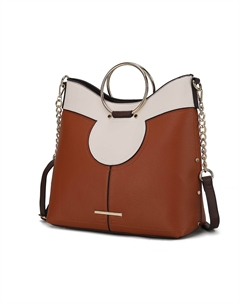 Женская сумка-портфель Kylie Top Handle Satchel из веганской кожи от Mia k, цвет cognac Mkf collection by mia k.