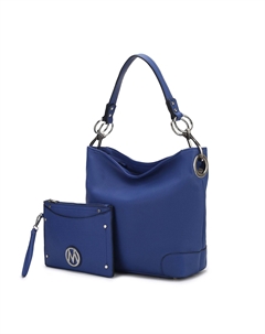 Женская сумка-хобо Viviana из 2 предметов с запястьем от Mia K, синий Mkf collection by mia k.
