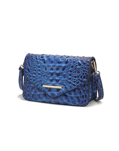 Сумка через плечо Vanta Saddle из веганской кожи с тиснением под крокодила, синий Mkf collection by mia k.