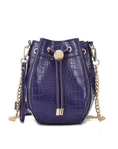 Женская сумка-хобо Cassidy из веганской кожи с тиснением под крокодила, фиолетовый Mkf collection by mia k.