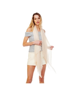 Однотонный продолговатый шарф, кремовый Fashnzfab