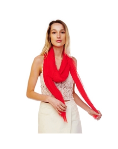 Однотонный продолговатый шарф, красный Fashnzfab