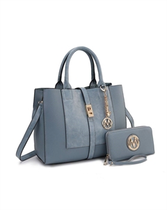 Сумка-портфель Yola Satchel с кошельком, цвет denim blue Mkf collection by mia k.
