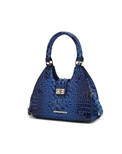 Женская сумка-тоут Ava из искусственной кожи с тиснением под крокодила, синий Mkf collection by mia k.