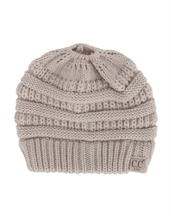 Один размер для девочек, подходит большинству, однотонная зимняя шапка с косичками и хвостом, бежевый C.c