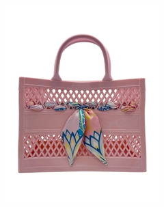 Женская сумка-тоут Soleil Cutout Jelly в розовом цвете Cthru