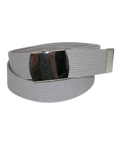Хлопковый регулируемый ремень с никелевой пряжкой, серый Ctm