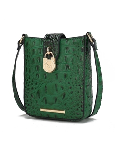 Женская сумка через плечо Avery из искусственной крокодиловой кожи с тиснением под веган, зеленый Mkf collection by mia k.
