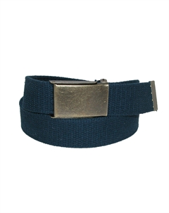 Мужской ремень из ткани для больших и высоких мужчин с латунной пряжкой-перекидным верхом, темно-синий Ctm