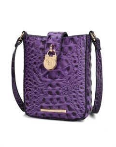 Женская сумка через плечо Avery из искусственной крокодиловой кожи с тиснением под веган, фиолетовый Mkf collection by mia k.