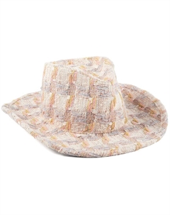 Отсутствие цвета. Твидовая ковбойская шляпа из смеси шерсти и шерсти, цвет multi Lack of color