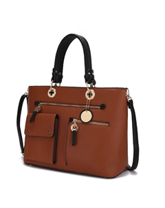 Сумка-портфель Julia с несколькими карманами, цвет cognac-black Mkf collection by mia k.