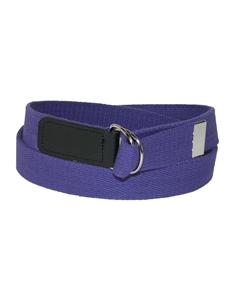 Ремень из хлопковой ткани с пряжкой в ​​виде двух D-образных колец, темно-фиолетовый Ctm