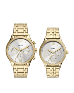 Часы мужские, золотой Fossil