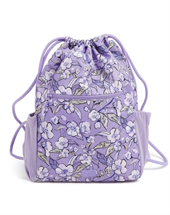 Распродажа Легкий рюкзак класса люкс с завязками, цвет wild roses lavender Vera bradley