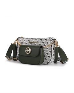 Женская двойная сумка через плечо Ciri Versatile от Mia K, оливковый Mkf collection by mia k.