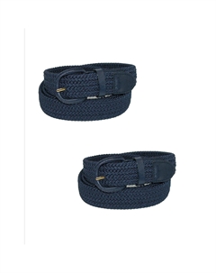 Мужской эластичный плетеный ремень с закрытой пряжкой (упаковка из 2 шт.), темно-синий Ctm