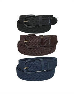 Мужской эластичный плетеный ремень (упаковка из 3 цветов), черный/коричневый/темно-синий Ctm