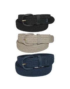 Мужской эластичный плетеный ремень (упаковка из 3 цветов), черный/хаки/темно-синий Ctm