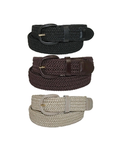 Мужской эластичный плетеный ремень (упаковка из 3 цветов), черный/коричневый/хаки Ctm