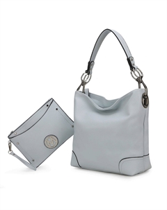 Женская сумка-хобо Viviana из 2 предметов с запястьем от Mia K, светло-голубой Mkf collection by mia k.