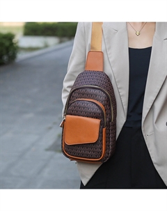 Женская сумка-слинг из веганской кожи с принтом логотипа Kace M, темно-фиолетовый Mkf collection by mia k.