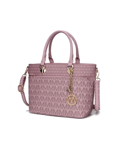 Сумка-тоут Yonah с фирменным принтом, женская сумка из веганской кожи, лавандовый Mkf collection by mia k.