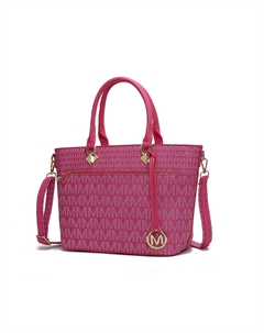 Сумка-тоут Yonah с фирменным принтом, женская сумка из веганской кожи, фуксия Mkf collection by mia k.