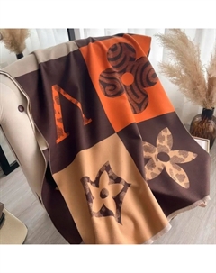 Шаль с цветочным узором, коричневый Fashnzfab