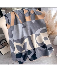 Шаль с цветочным узором, серый Fashnzfab