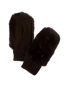 Surell Аксессуары Вязаные варежки, черный Surell accessories