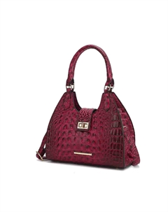 Женская сумка-тоут Ava из искусственной кожи с тиснением под крокодила, фуксия Mkf collection by mia k.