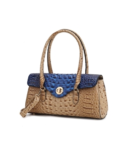 Элегантная женская сумка через плечо Liviana с тиснением под крокодила, синий Mkf collection by mia k.