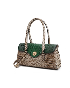 Элегантная женская сумка через плечо Liviana с тиснением под крокодила, зеленый Mkf collection by mia k.