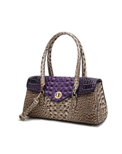 Элегантная женская сумка через плечо Liviana с тиснением под крокодила, фиолетовый Mkf collection by mia k.