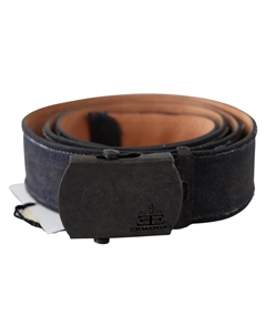 Кожаный женский ремень с пряжкой-трещоткой, синий Ermanno scervino