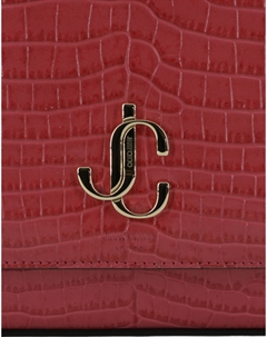 Сумка через плечо из кожи с принтом сахарной ваты от, розовый Jimmy choo