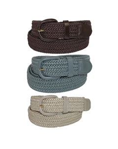Мужской эластичный плетеный ремень (упаковка из 3 цветов), цвет brown grey khaki Ctm