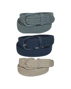 Мужской эластичный плетеный ремень (упаковка из 3 цветов), серый/темно-синий/хаки Ctm