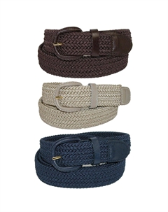 Мужской эластичный плетеный ремень (упаковка из 3 цветов), коричневый/хаки/темно-синий Ctm