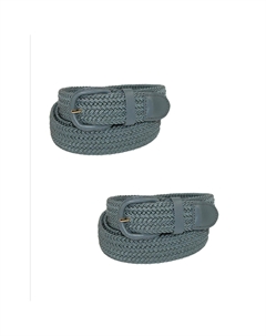 Мужской эластичный плетеный ремень с закрытой пряжкой (упаковка из 2 шт.), серый Ctm