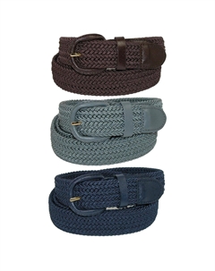 Мужской эластичный плетеный ремень (упаковка из 3 цветов), коричневый/серый/темно-синий Ctm