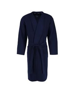 Мужской вафельный трикотажный халат, синий Hanes