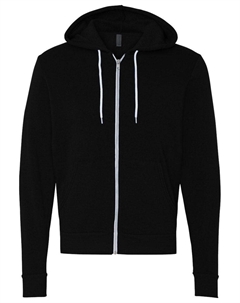 Толстовка с капюшоном из флисовой губки с застежкой-молнией, черный Bella+canvas